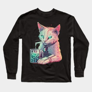 Cat's Boba Journey Long Sleeve T-Shirt